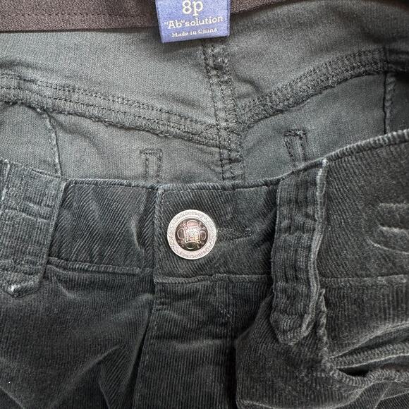 Democracy Corduroy Pant WMNS 8P Dark Teal Green Straight Leg Mid Rise Stretch - Picture 4 of 11